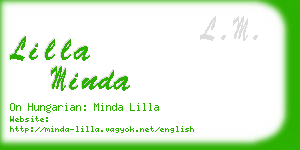 lilla minda business card